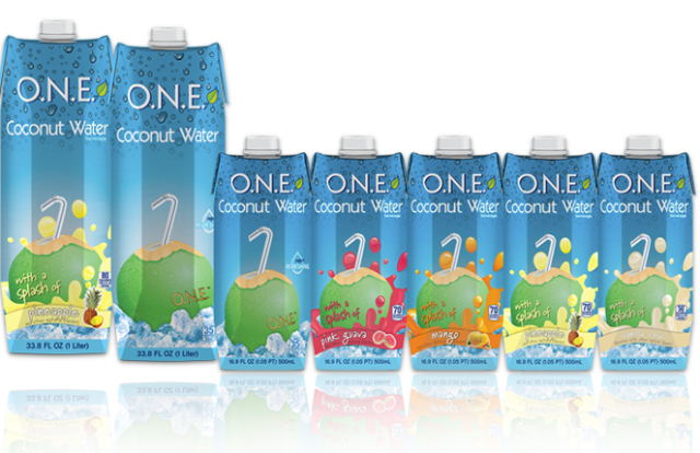 The O.N.E. coconut water line-up for Canada. Is the U.S. looking to grow this brand by marrying up coconut water with more lines of product?