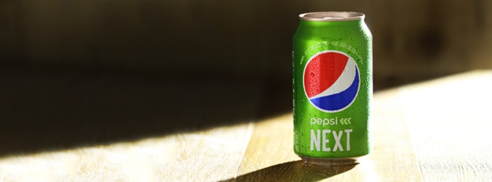 Pepsi Next's new packaging, in green. Image courtesy of facebook.com